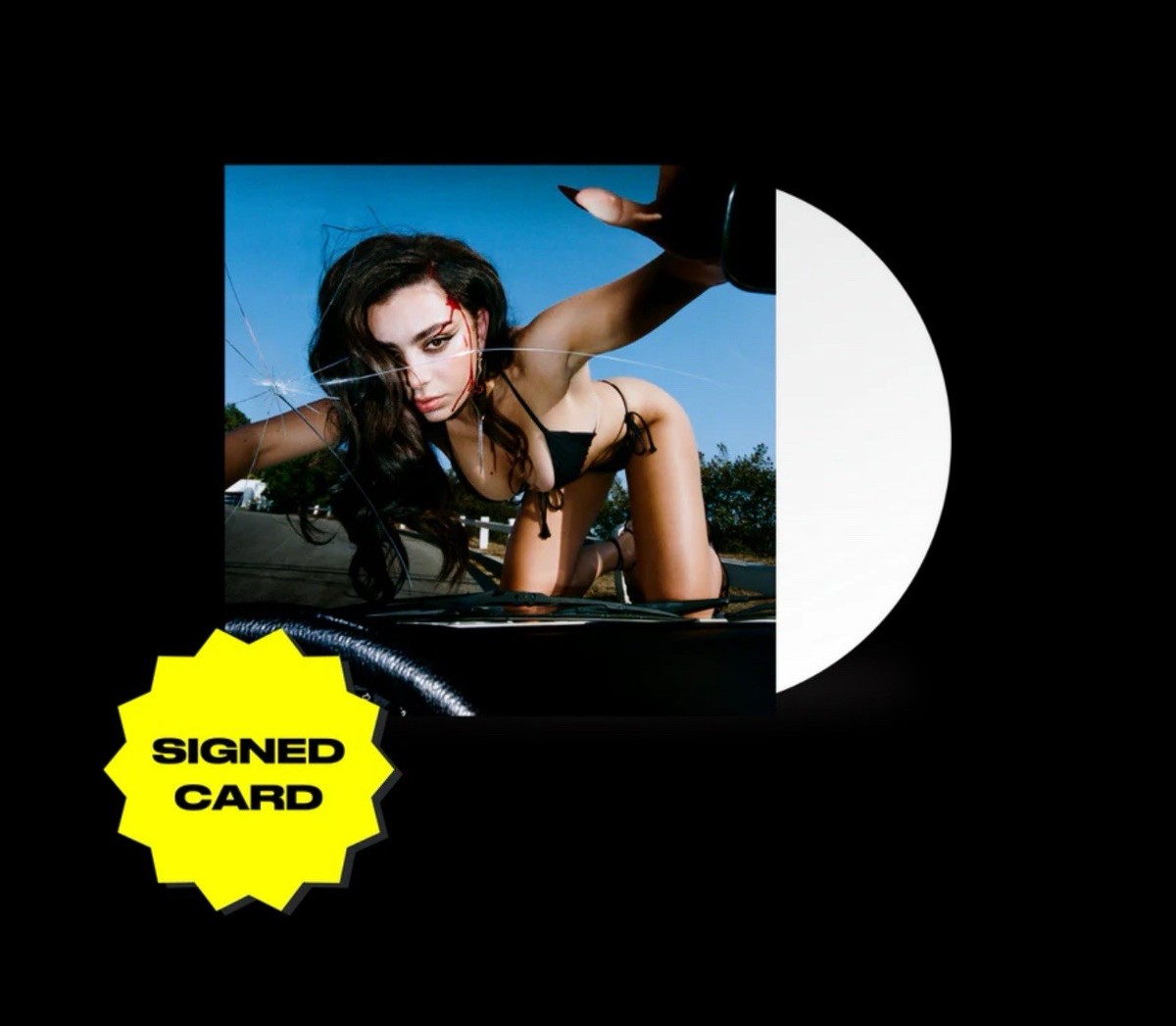 CHARLI XCX – CRASH EXCLUSIVE WHITE Vinyl + SIGNED Art Card