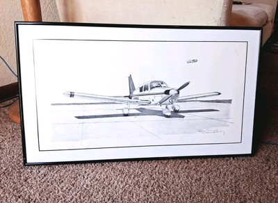 Avaiation Art Print Doug Kinsley Piper Cherokee Airplane Signed LE #130/2000 