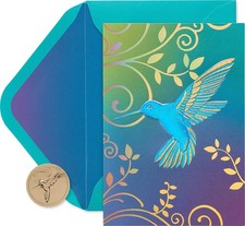 Papyrus Blank Cards with Envelopes, 12-Count, blue, teal, purple, gold