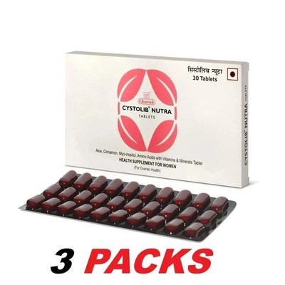 3 x Charak Cystolib Nutra 150 Tabletten unterstützt PCOS & Hormonhaushalt Abl...