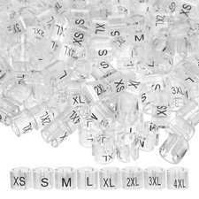 160 Pcs Hanging Clips for Clothes Clear Clothing Size Strip Labels