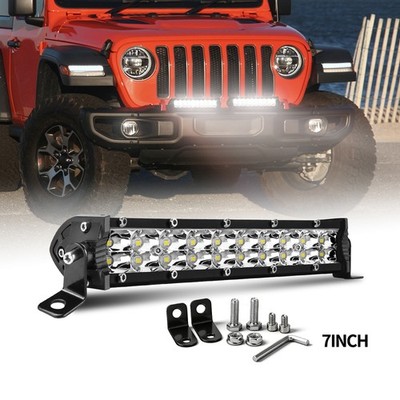 7 inch Slim Light Bar Off Road Fog Light LED Work light for Truck ATV UTV Boat