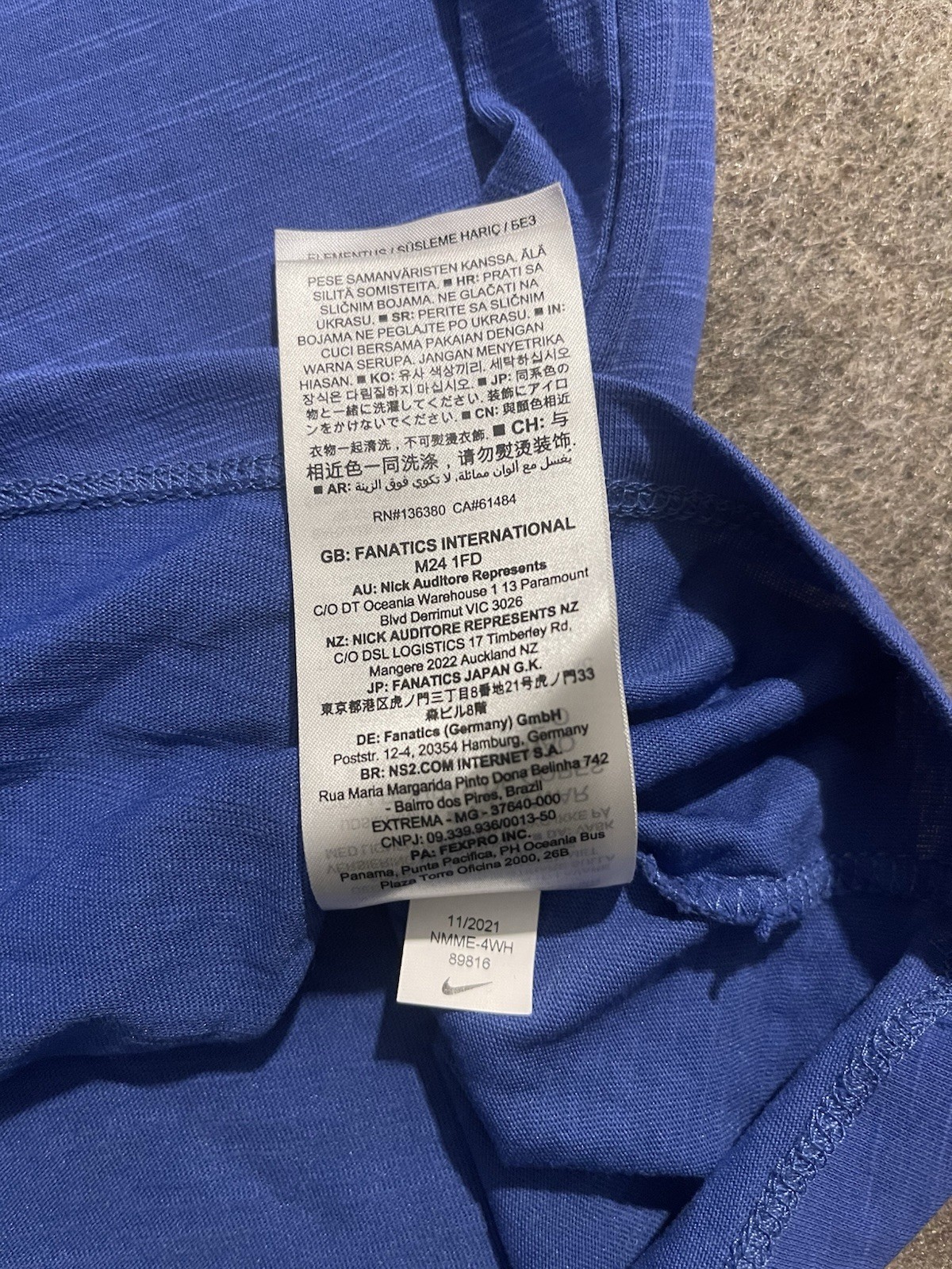 Nike Chicago Cubs Logo Tee Blue Raglan Short Sleeve Scoop Neck Sportswear Active thumbnail 6