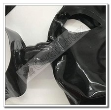Latex Catsuit Hoods Masks detachable Eyes Cover Hair Tube No Wigs CustomizedA101