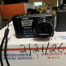 Sony Cyber-Shot DSC-H55 14.1MP 10x Optical Zoom Digital Camera Black - READ