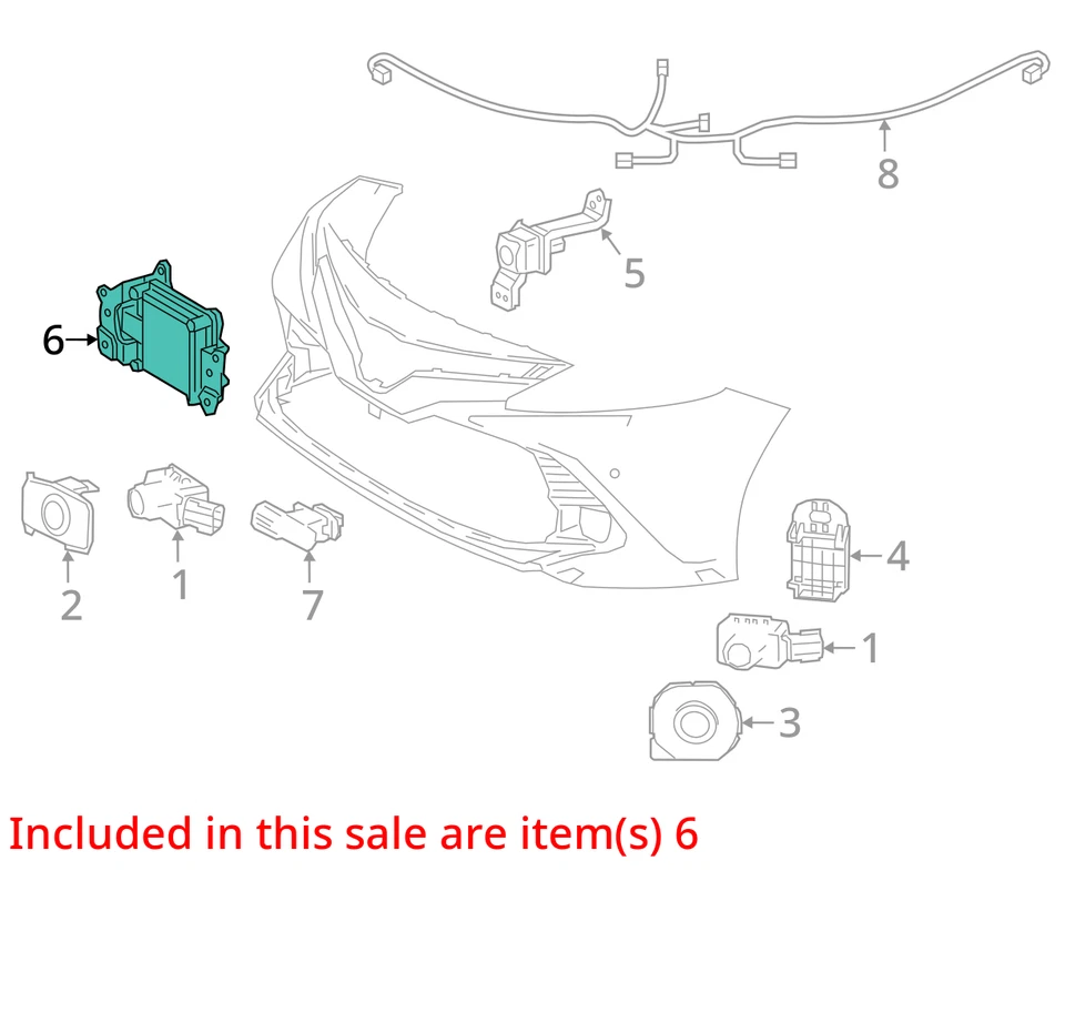 Unidad de radar de cámara/proyector crucero adaptativo frontal compatible con CAMRY 25407613 18-19 Foto 3 de 4