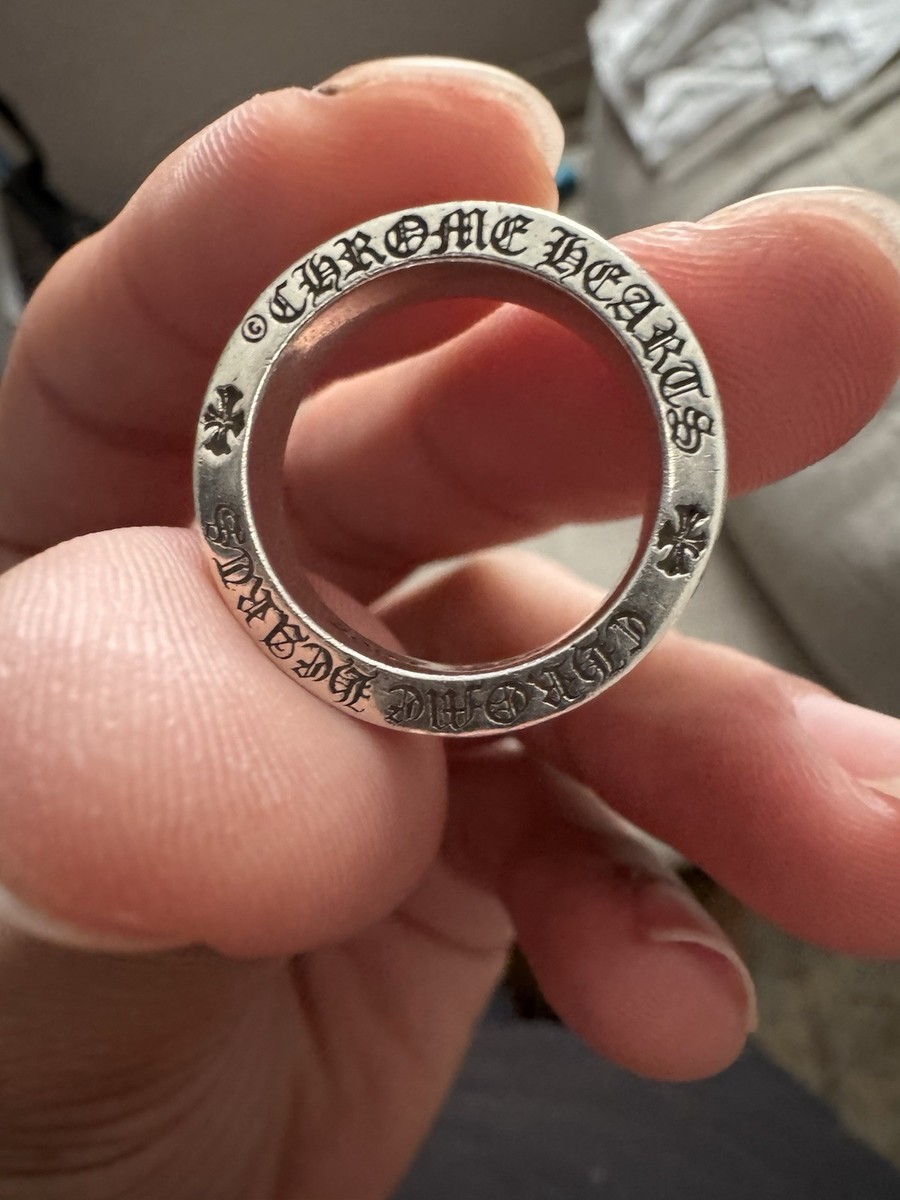 Chrome Hearts Style Forever Spacer Silver Ring Size 8.5 US 9.5