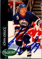 John Druce 1992-93 Parkhurst #437 Auto Hand Signed