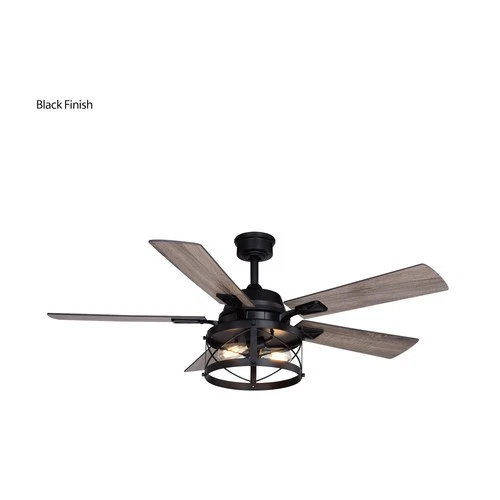 Vaxcel Lighting F0094 Elburn 52" 5 Blade LED Indoor Ceiling Fan - Black - Picture 2 of 12