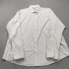 Mizzen and Main Shirt Mens 3XL XXXL Classic White Gray Abstract Leeward Stretch