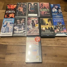 11 VHS Tapes Lot Bundle / Action AIP Misc (MOLD-FREE)