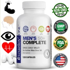 Men's 50 Complete Multivitamin - 30to120 Capsules, Supports Heart, Brain Health