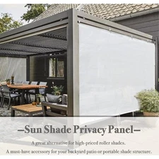 90% UV Block Patio/Pergola Sun Shade Panel Cover w/grommets on 4 sides in White