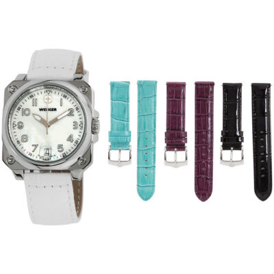 Wenger Aerograph Cockpit Women's 34mm White Mother of Pearl Watch