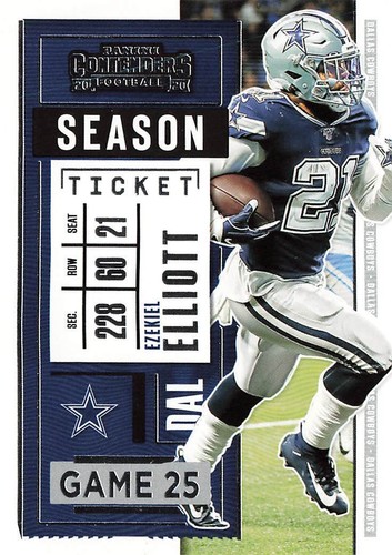 2020 Panini Contenders Ezekiel Elliott #75 card