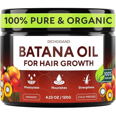 Batana Oil for Hair Growth - 100% Raw & Organic Dr Sebi Batana Oil - Cold-Presse
