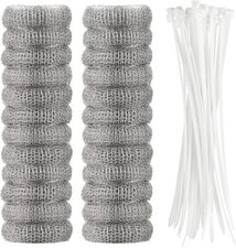 24Pcs Washing Machine Lint Traps Snare Drain Filter Screen Steel Wire Mesh Ties