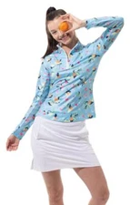 SanSoleil SolCool Print Sunshirt - Sun Kissed