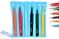 PREMIUM SET OF 6 JEWELRY REPAIR TWEEZERS JEWELRY NIPPER REPAIR HAND TOOL DIY