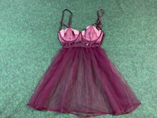 NEW Victoria's Secret Corset Lace Lingerie Purple Bustier 32C