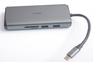 SSK 11 in 1 USB-C Hub, Laptop Dockingstation mit drei Displays, Typ C