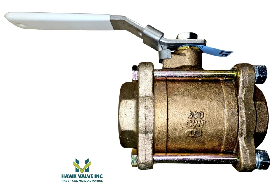 2-1/2" BRONZE 3-PC FULL PORT APOLLO BALL VALVE 82LF-149-27 - Image 4 of 4