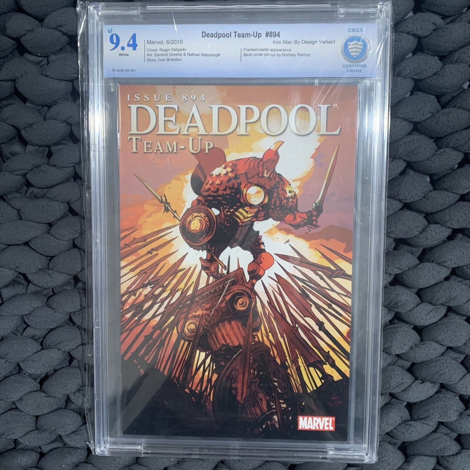Deadpool TeamUp #894 CBCS 9.4 1:15 Iron Man by Design Variant 2010 Frankencastle