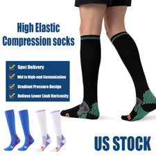Compression Socks Knee High For Youth Boys Girls Colorful 20-30mmhg Soccer Socks