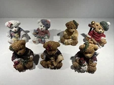 K's Collection "Fancy Bears" Resin Bears 4" Figurine Lot of (7)