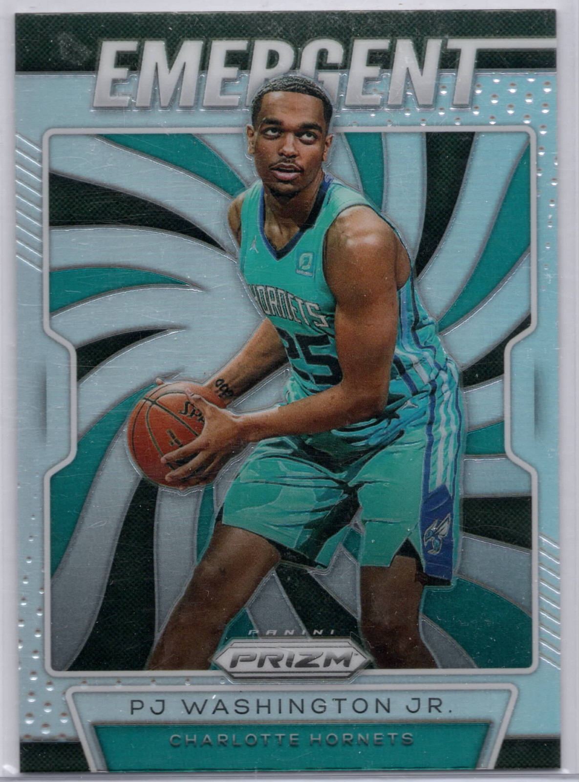 2019-20 Panini Prizm Basketball PJ Washington Jr. RC Emergent Silver Prizm #23