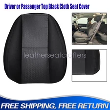 For 2007-14 Chevy Silverado Driver or Passenger Lean Back Cloth Seat Cover Black