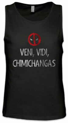 Veni Vidi Chimichangas Herren Tank Top Mutant Mask Maske Deadpool Fun Food Logo