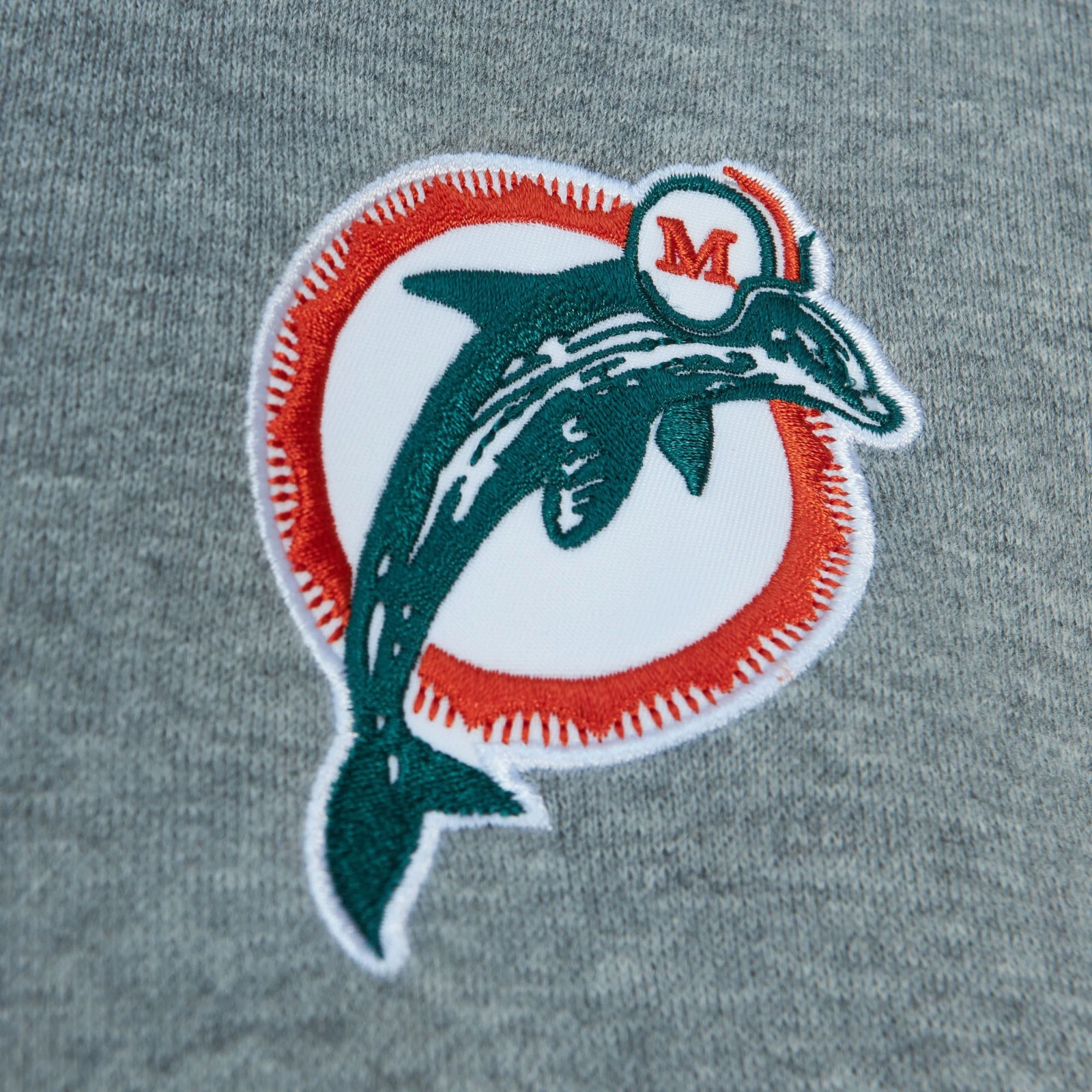 Felpa con cappuccio pullover Miami Dolphins Mitchell & Ness Head Coach nuova con etichette $110