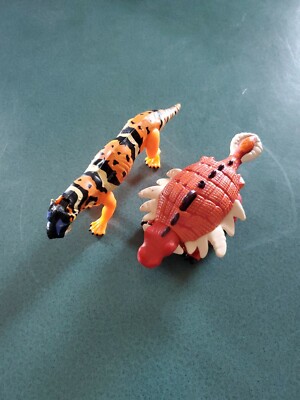 Fisher Price Imaginext DINOSAUR BASHER the ANKYLOSAURUS Figure W/ tiger sabertoo