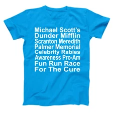 The Rabies Awareness Run Office Dunder Mifflin Aqua Basic Men's T-Shirt