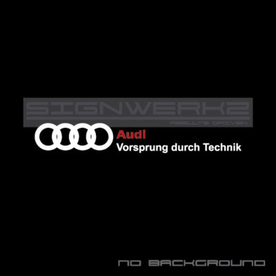 Audi Vorsprung Durch Technik Decal A4 S4 S3 S5 TTRS RS3 R8 two colors left Pair