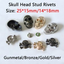 Punk Spike Skull Head Stud Rivets Screw Decorative Rivets for Leather Crafts DIY