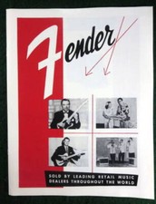 FENDER MUSICAL INSTRUMENTS 1956 PRODUCT BROCHURE CATALOG DOWNBEAT REPRINT NEW 1