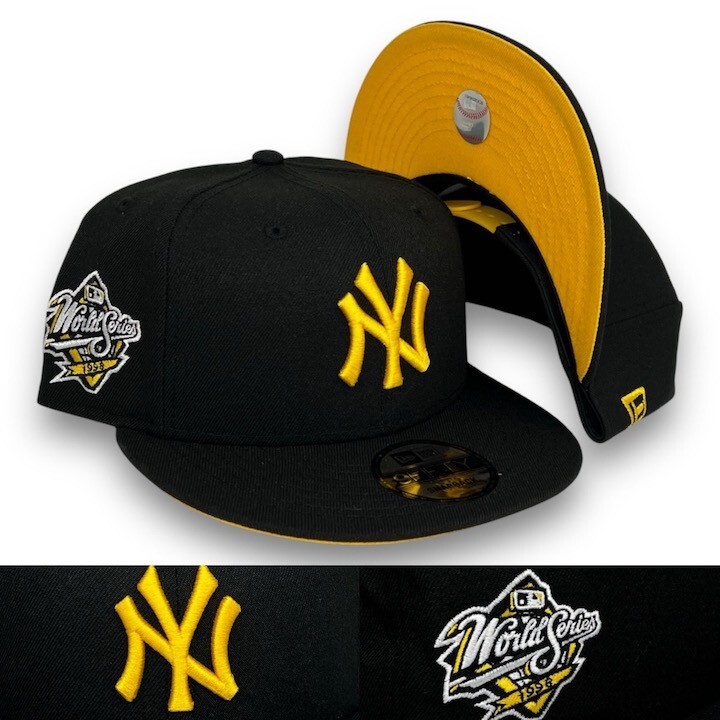 NY Yankees 1998WS Adjustable  9FIFTY Snapback New Era Cap - Black - Yellow - NWT