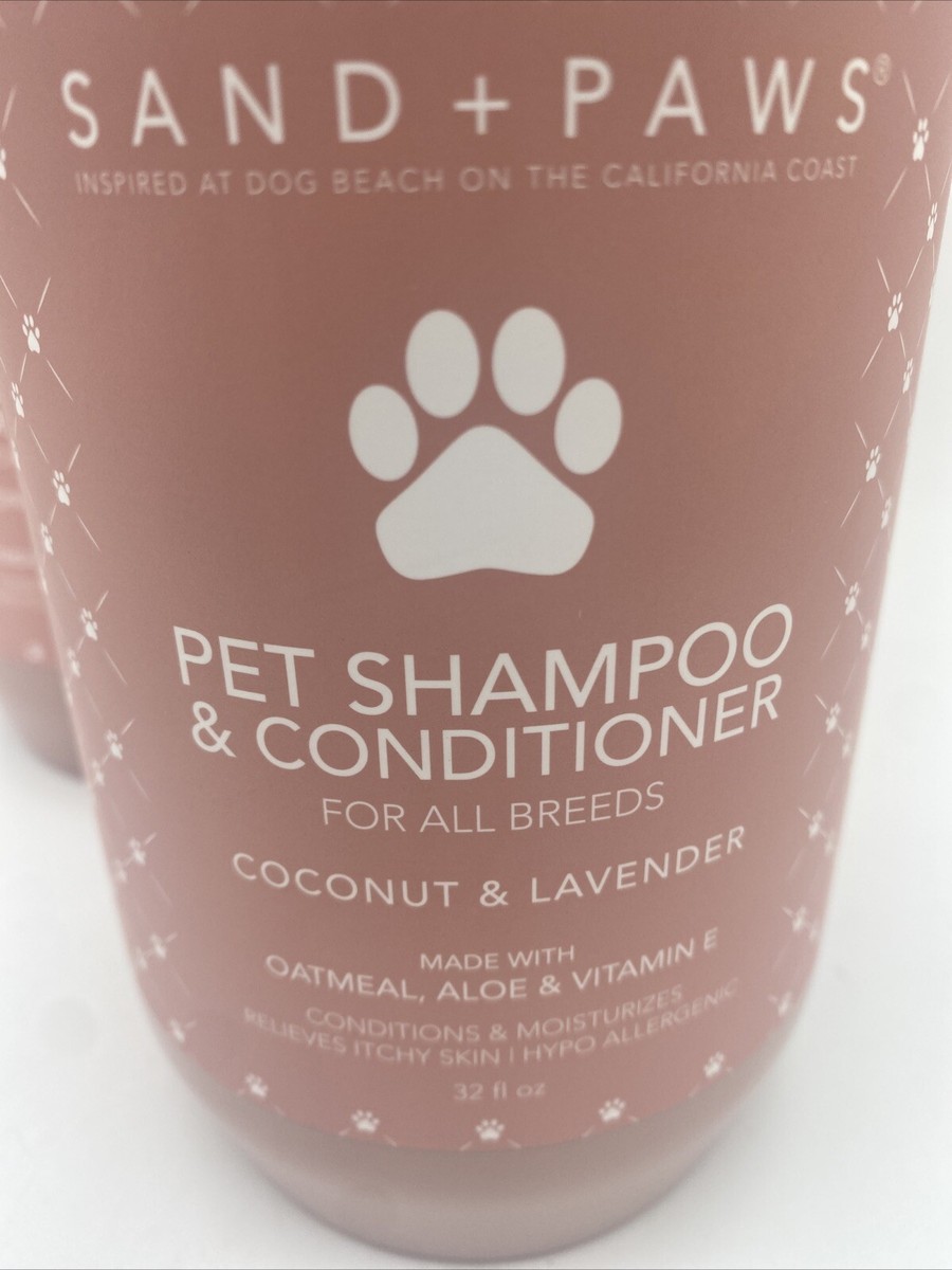 Sand Paws Coconut Lavender Pet Shampoo Conditioner 32 FL Oz
