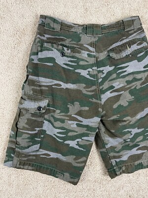 No Boundaries Cargo Shorts Mens 32 Button Zip Fly Pockets Camo