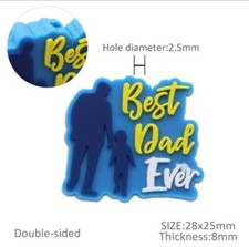 1 pc. DAD Best Ever Silicone Focal Bead, Beadable accessories