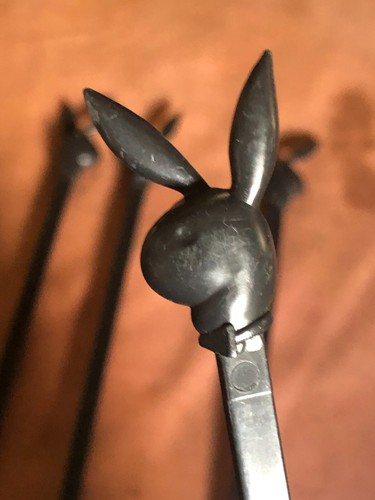 4 VINTAGE "PLAYBOY" LOGO SCHWARZ SOUVENIR ZWIZZLE STICK /COCKTAIL RÜHRSTAB - Bild 2 von 4