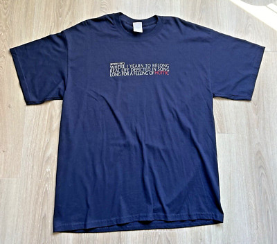 Simply Red XL Where I Yearn to Belong...Feeling of Home T-Shirt Tee Blue Gildan