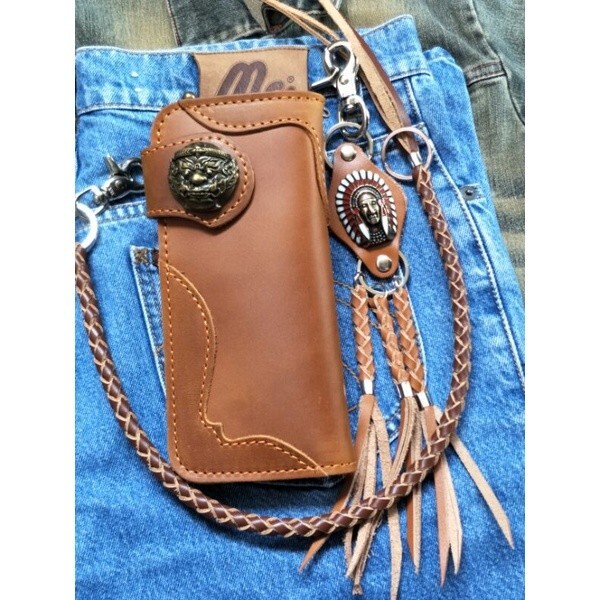 Leather Biker Wallet Chain Handmade Leather Wallet Mens Leather Biker Wallet Chain Handmade Leather Wallet Mens