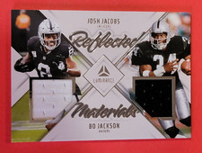 BO JACKSON JERSEY CARD JOSH JACOBS 2024 PANINI LUMINANCE MATERIALS RAIDERS ROYAL