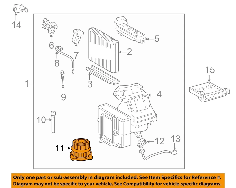 Used HVAC Blower Motor fits: 2002 Toyota Echo standard spec Grade A - Image 3 of 4