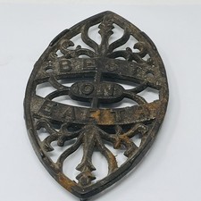 Vintage Antique Sad Iron Flat Cast Iron Metal Trivet Best On Earth