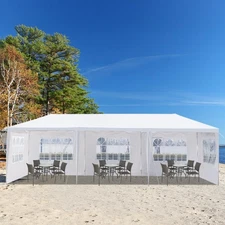 10'x30' Canopy Party Wedding Tent Outdoor Gazebo Pavilion /w 5 Walls