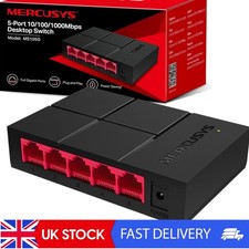 MS105G 5-Port Ethernet Switch, Fast & Reliable Network Hub for Small Office
